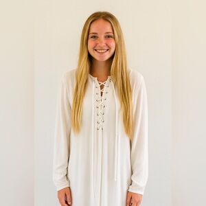 Forever 21 White Blouse Dress Size Small